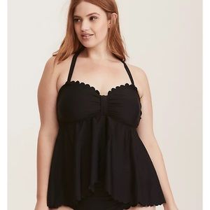 Torrid Flyaway Scalloped Tankini 3X